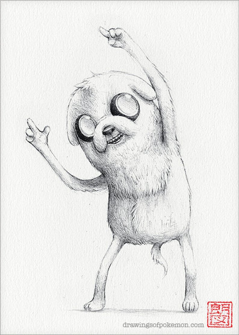 794x1112 jake the dog x print adventure time drawing art etsy - Jake The Dog Drawing