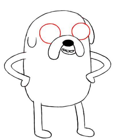 401x488 how to draw jake from adventure time - Jake The Dog Drawing