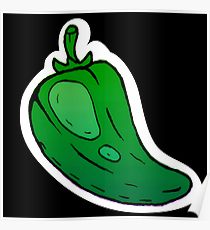 210x230 jalapeno drawing posters redbubble - Jalapeno Drawing