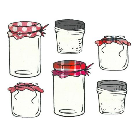 474x474 homemade jam and jelly jar clipart mason jar clipart - Jam Drawing