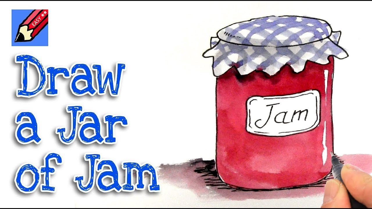 A jar of jam перевод. Drawing 1200 a Jar of Jam. Draw Jam. Friday Jam рисунок. How to draw Jam.