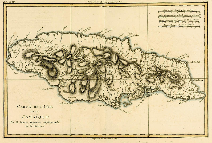 900x608 Map Of Jamaica Drawing - Jamaica Drawing