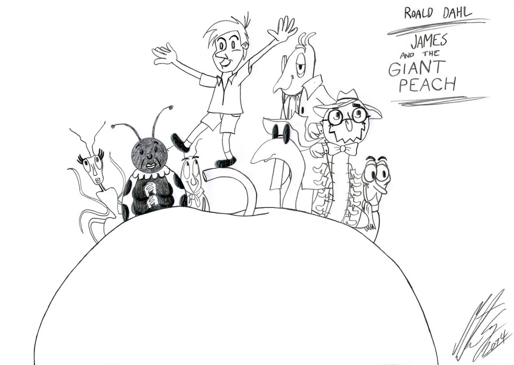 1061x753 James And The Giant Peach Coloring Sheets - James And The Giant Peach Drawings