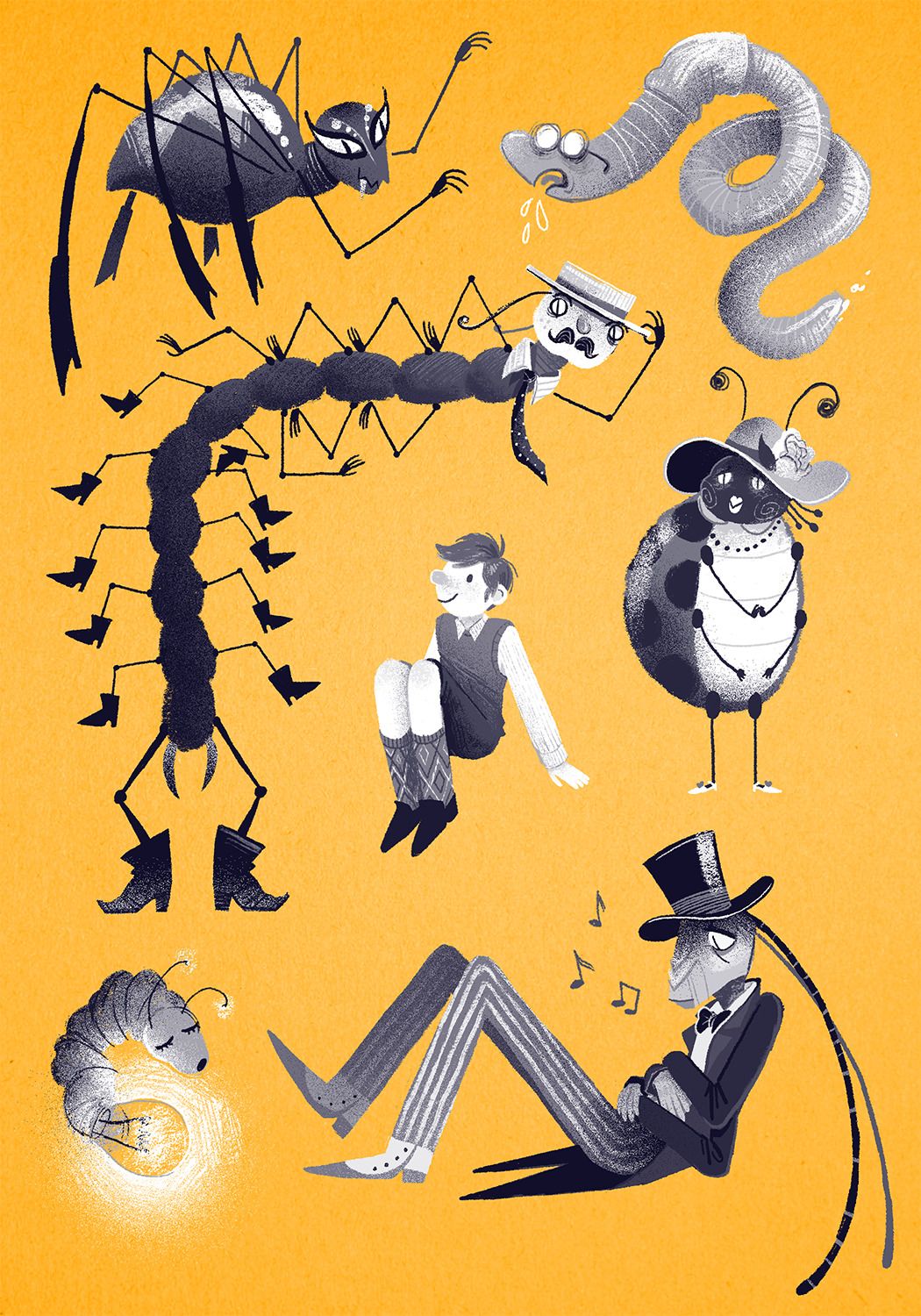 1050x1500 some drawings for a james and the giant peach cover i probably won - James And The Giant Peach Drawings