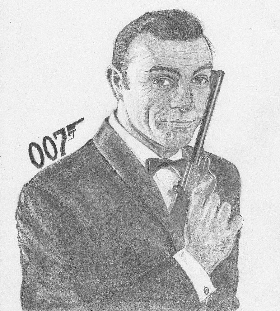 James Bond Drawing at PaintingValley.com | Explore collection of James ...