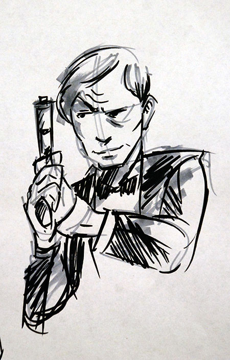 450x705 james bond theme photo and artwork the drawing club - James Bond Drawing