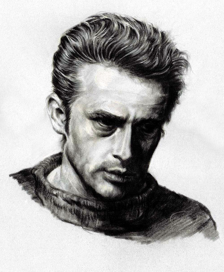741x900 James Dean Drawing - James Dean Drawing