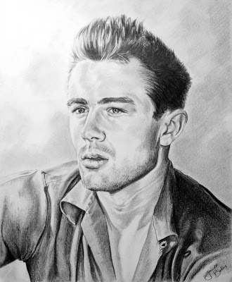 330x400 Ballas Art James Dean Drawing - James Dean Drawing