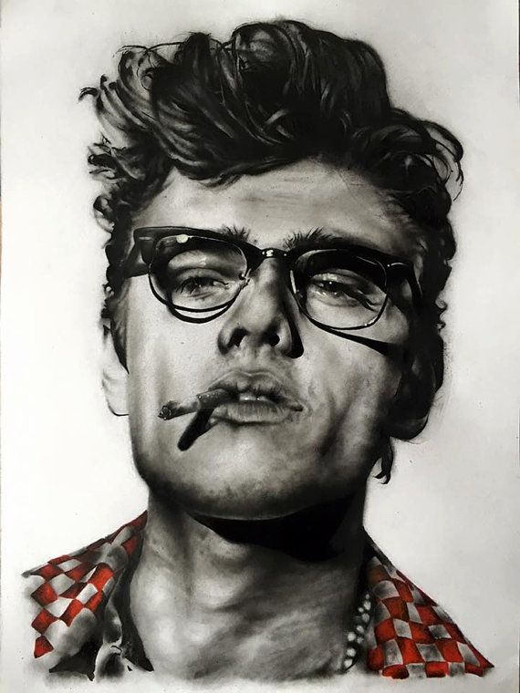 570x760 Graphite And Charcoal Drawing For Sale James Dean Cool - James Dean Drawing