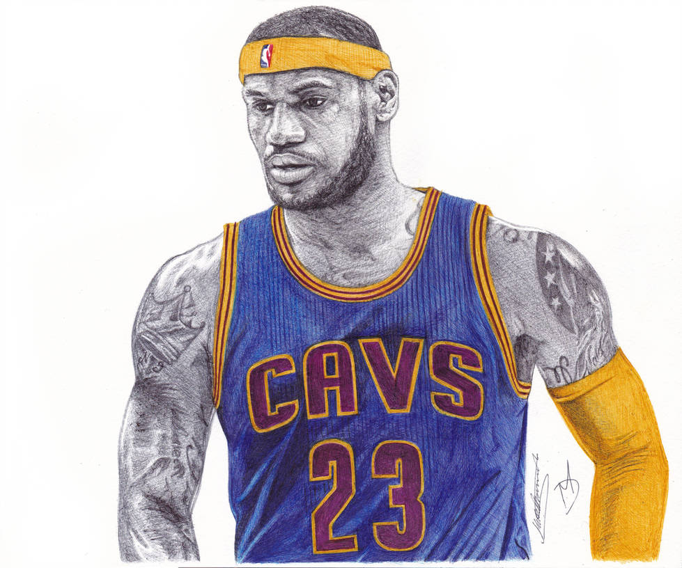 979x816 Lebron James Ballpoint Pen Drawing - James Drawing