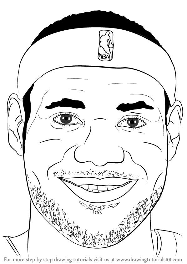 598x844 Learn How To Draw Lebron James Face - James Drawing