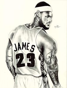 229x300 lebron james portrait, drawing, cleveland art, basketball drawings - James Drawing