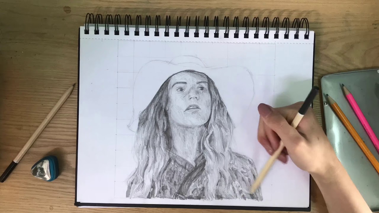 1280x720 Time Lapse Drawing Young Donna - James Drawing