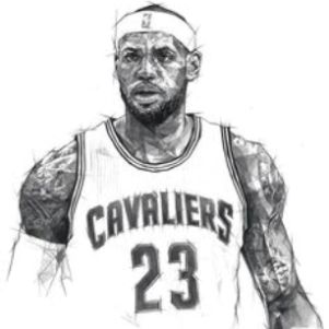 301x301 Drawing Lebron James A Step - James Drawing