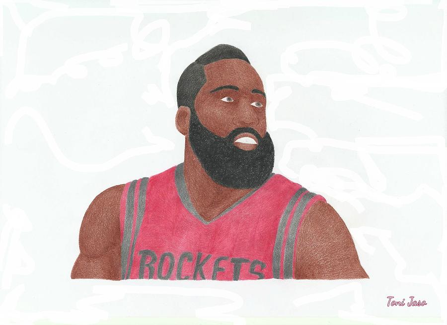 900x654 James Harden Drawing - James Harden Drawing