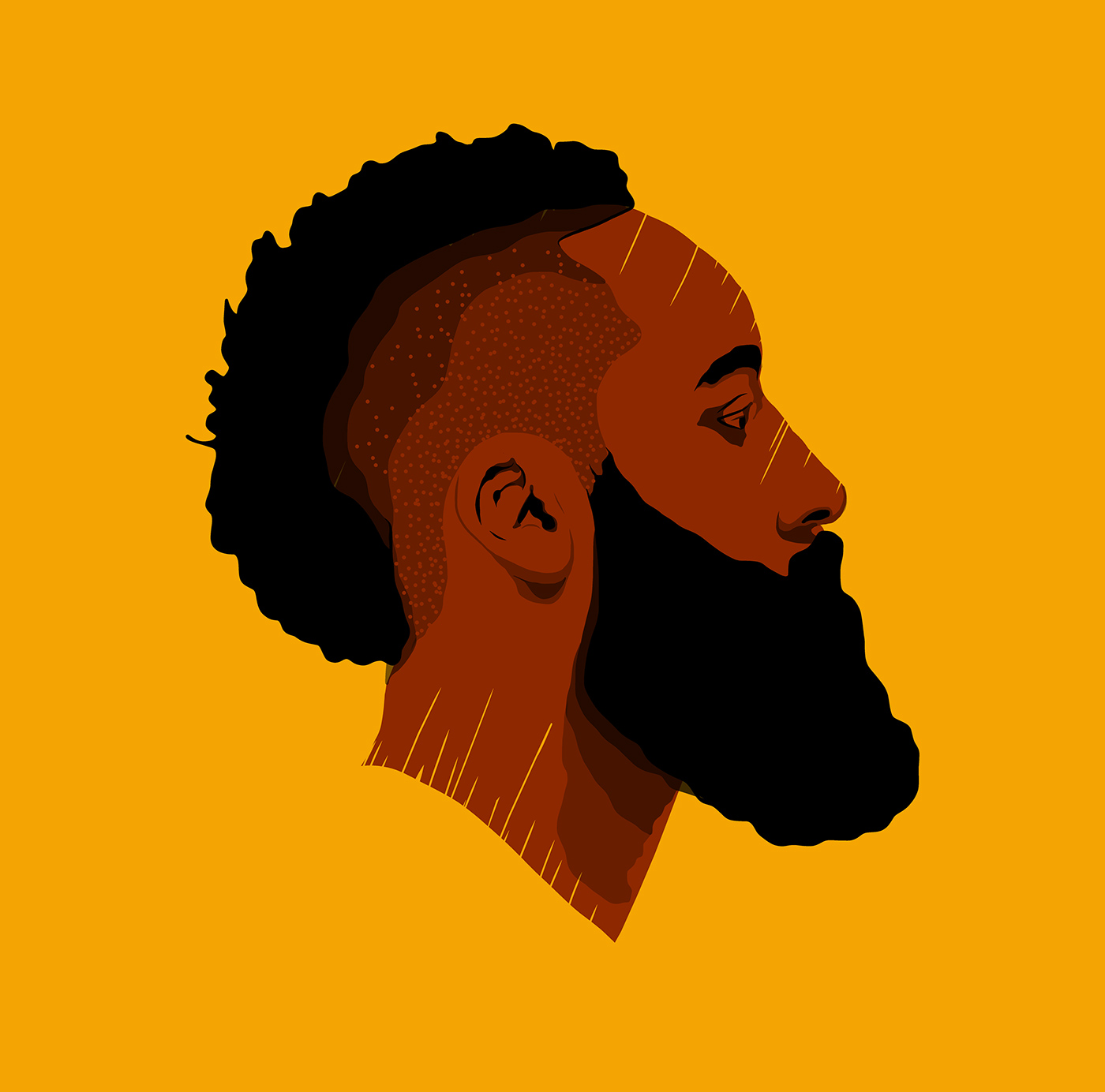 1400x1384 James Harden Minimal Profile On Behance - James Harden Drawing