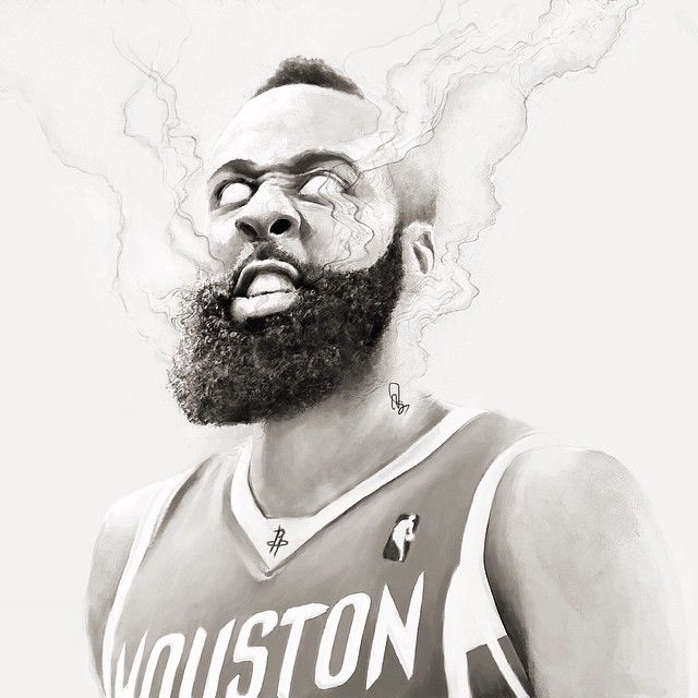640x640 James Harden Drawing Arts Harden Basketball, Nba Basketball - James Harden Drawing