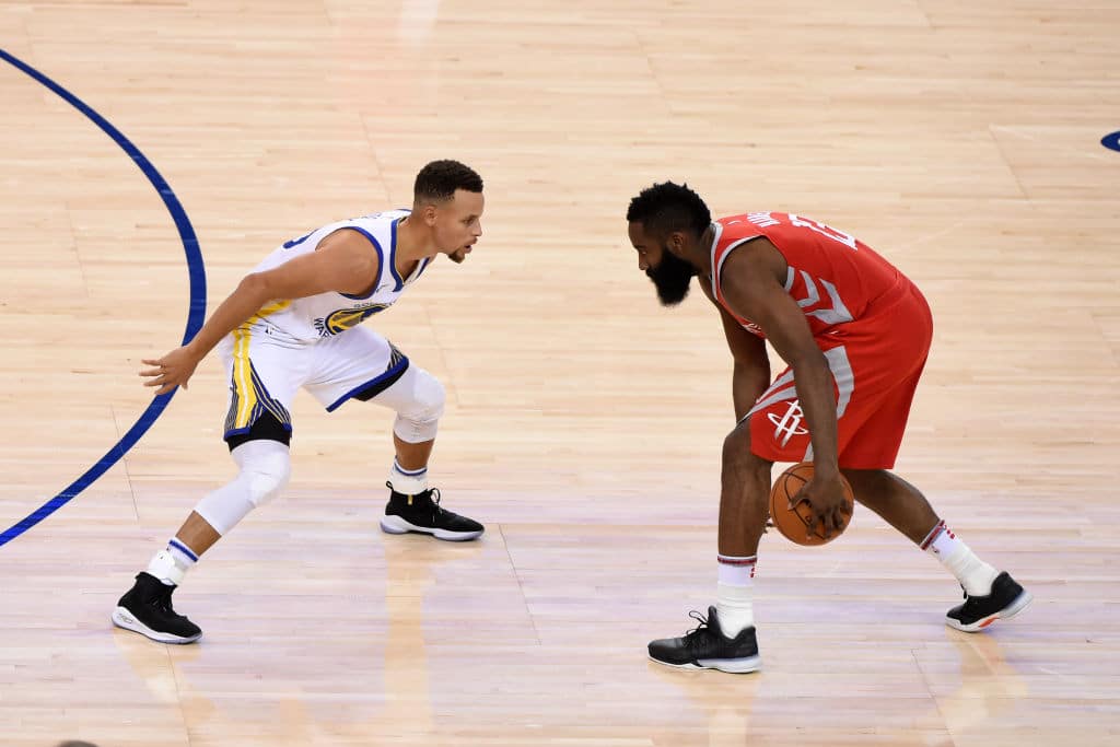1024x683 Stephen Curry 'there's An Art' To James Harden Drawing Fouls - James Harden Drawing