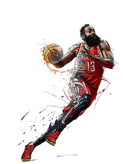 413x550 James Harden Rocket Posters - James Harden Drawing