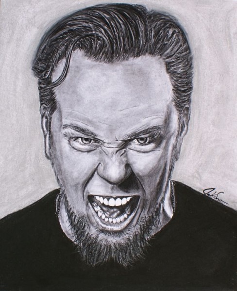 488x600 James Hetfield Drawing - James Hetfield Drawing
