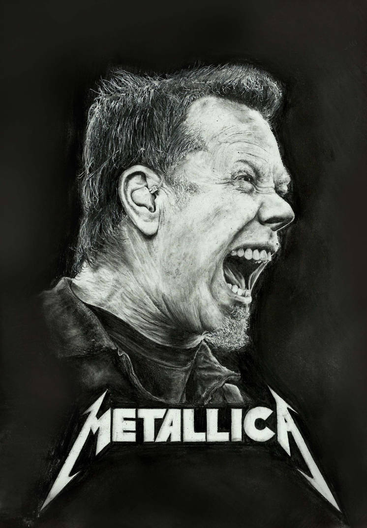 746x1071 James Hetfield Drawing - James Hetfield Drawing