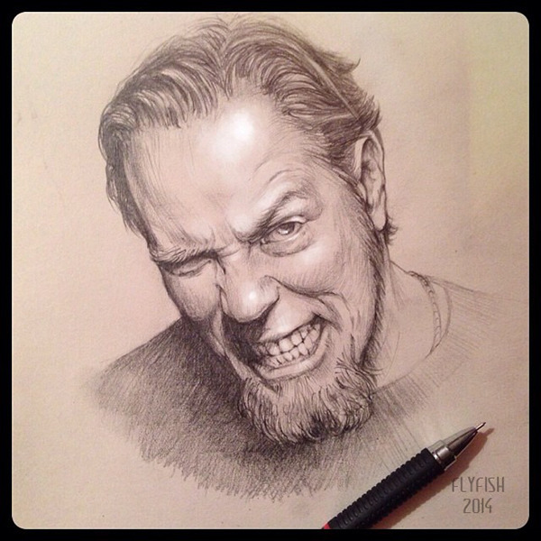 600x600 James Hetfield On Behance - James Hetfield Drawing