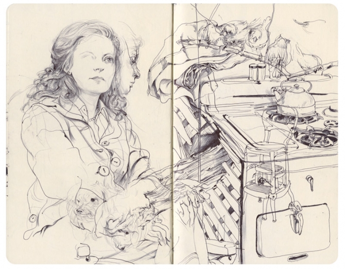 710x555 james jean sketchbook illustration sketchbook drawings, art - James Jean Drawing