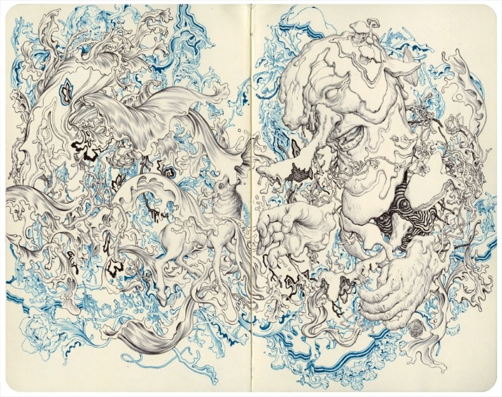 712x563 Supersonic Art New Drawing - James Jean Drawing