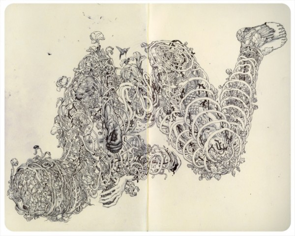 600x481 Sketchbook Drawings - James Jean Drawing