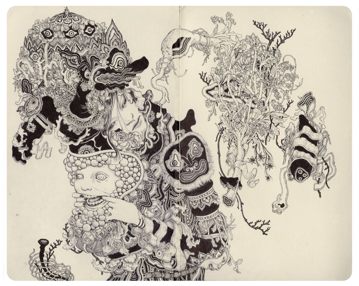 1200x957 Some Reminds Me Of Blended Javanese And Balinese Traditional Art - James Jean Drawing