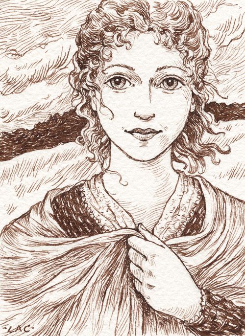500x687 Marianne Dashwood From Jane Austen's Sense And Sensibility - Jane Austen Drawing