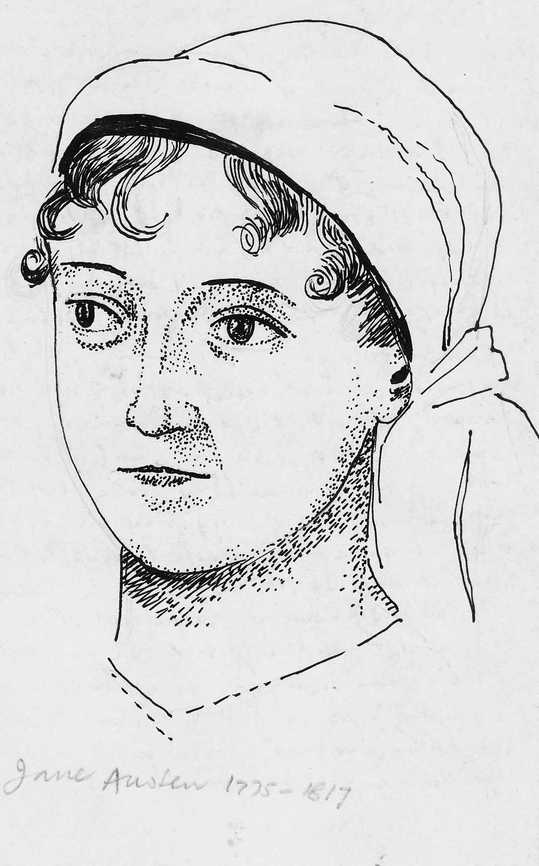 1072x1720 pen portraits jane austen bennythomas's weblog - Jane Austen Drawing