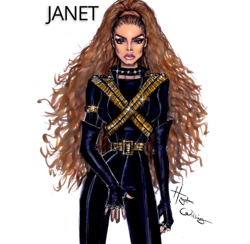 500x489 Stateoftheworldtour Drawing - Janet Jackson Drawing
