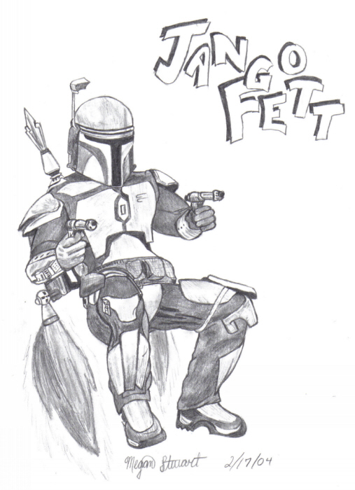 507x700 stormtrooper drawing boba fett for free download - Jango Fett Drawi...