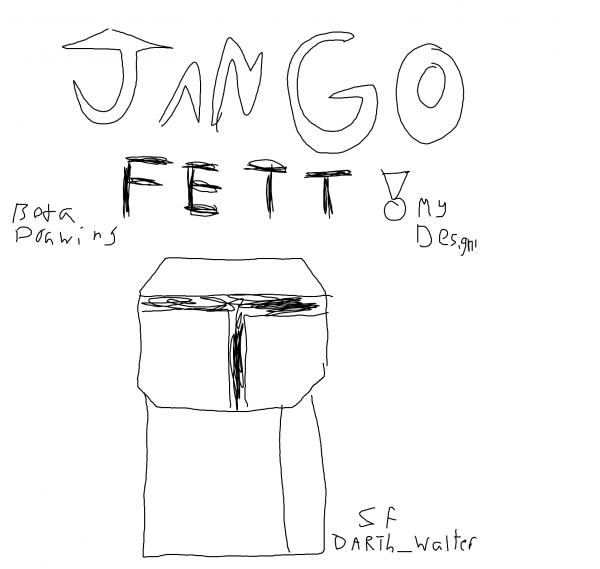 600x569 jango fett beta drawing origami yoda - Jango Fett Drawing