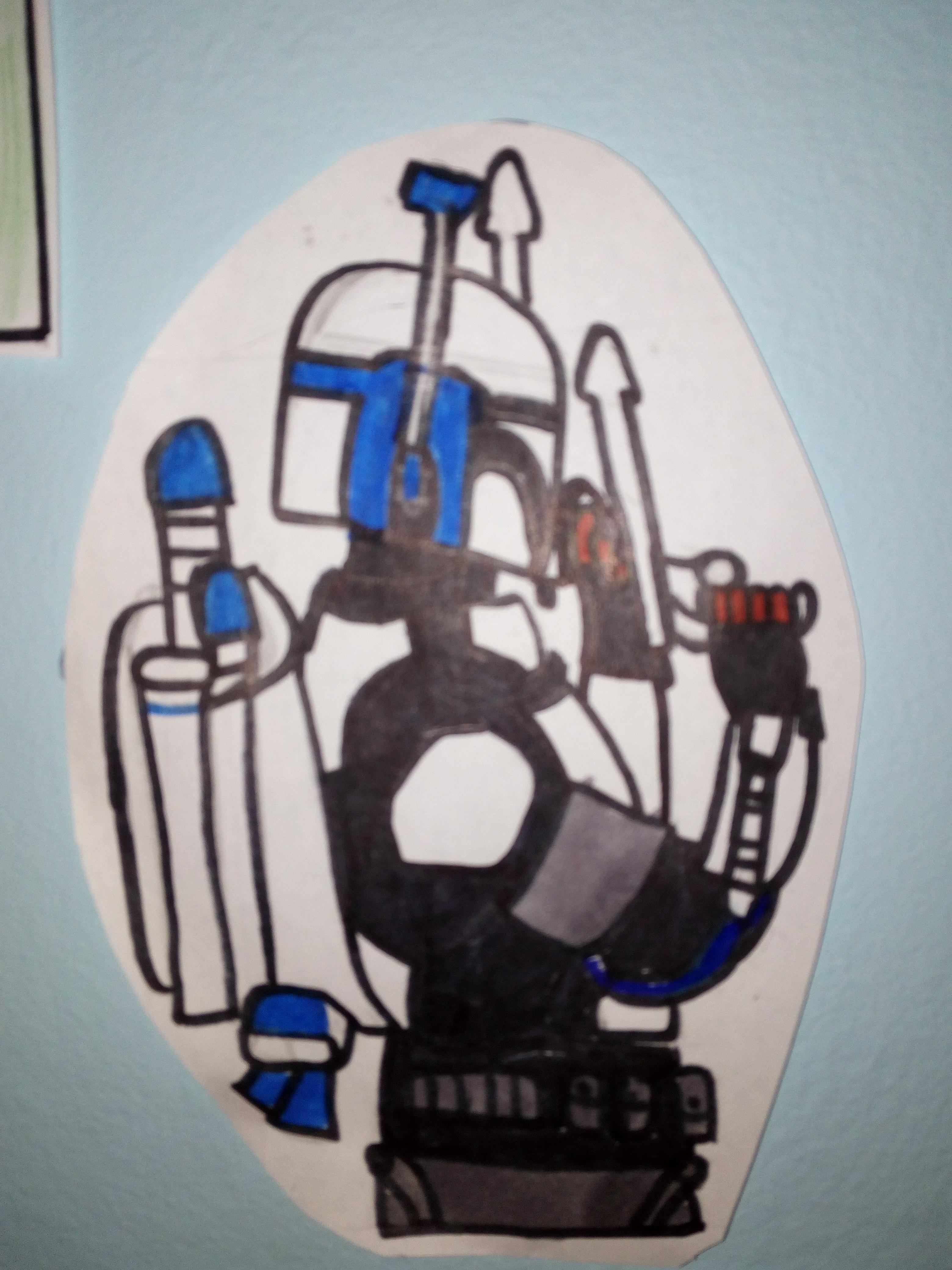 3120x4160 my drawing of jango fett starwars - Jango Fett Drawing