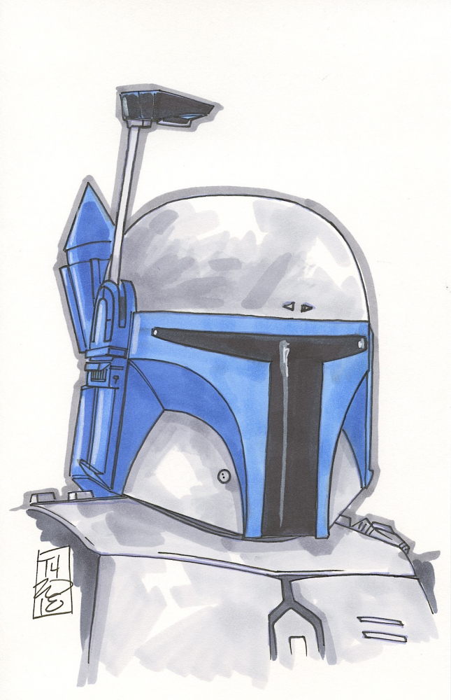 645x1000 online sports memorabilia auction pristine auction - Jango Fett Drawing