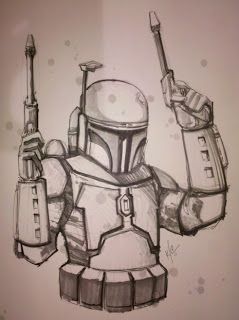 239x320 jango fett drawing this guy's book that had a ton of really - Jango Fett Drawing
