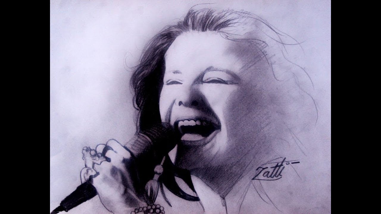 1280x720 Janis Joplin Drawing - Janis Joplin Drawing