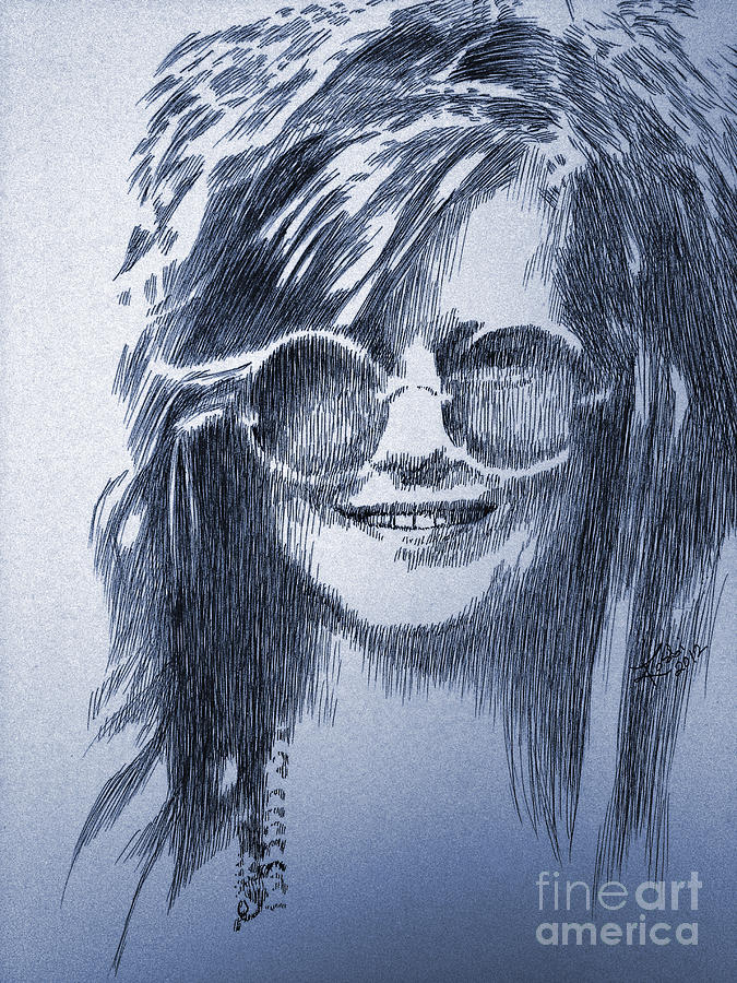 675x900 Janis Joplin Drawing - Janis Joplin Drawing