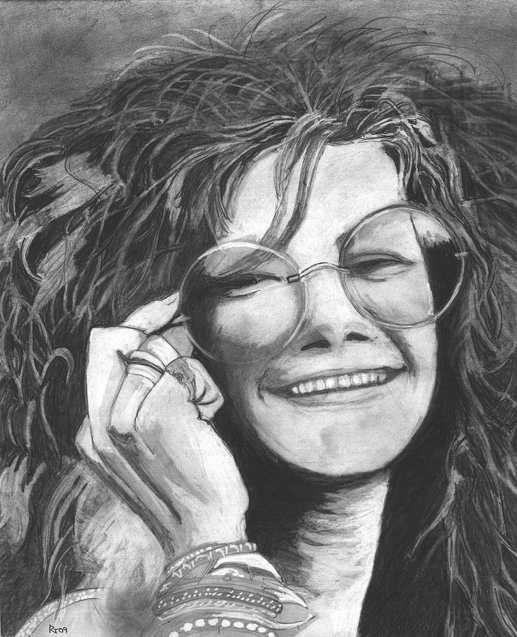 731x900 Janis Joplin Drawing - Janis Joplin Drawing
