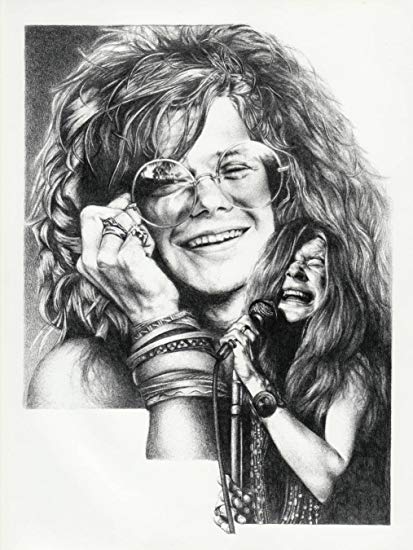 413x550 Janis Joplin Original Sketch Prints - Janis Joplin Drawing