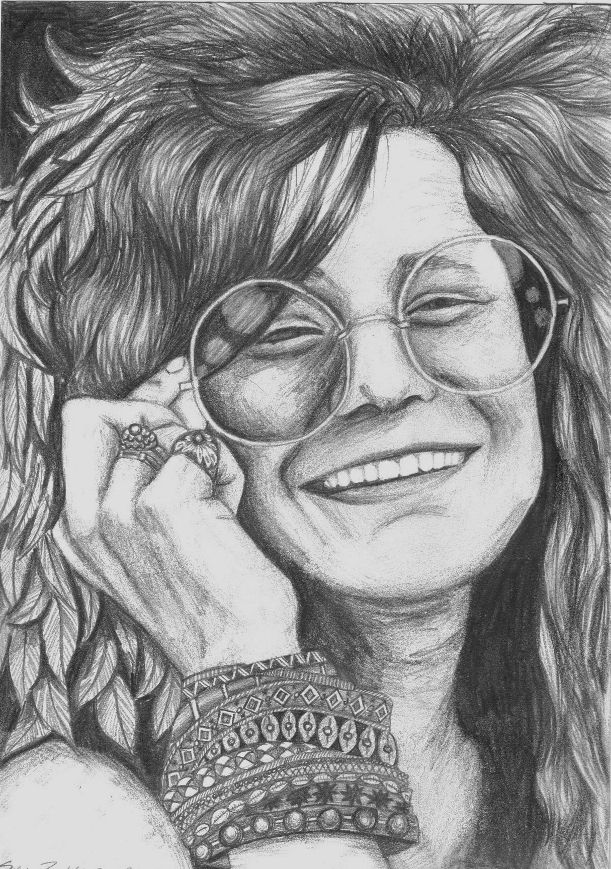 611x869 Janis Joplin - Janis Joplin Drawing