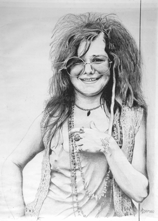 323x450 Work View - Janis Joplin Drawing