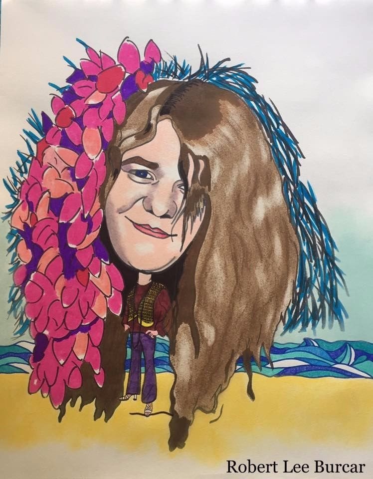 748x960 Janis Joplin Cartoon Drawing Caricature Janis J - Janis Joplin Drawing