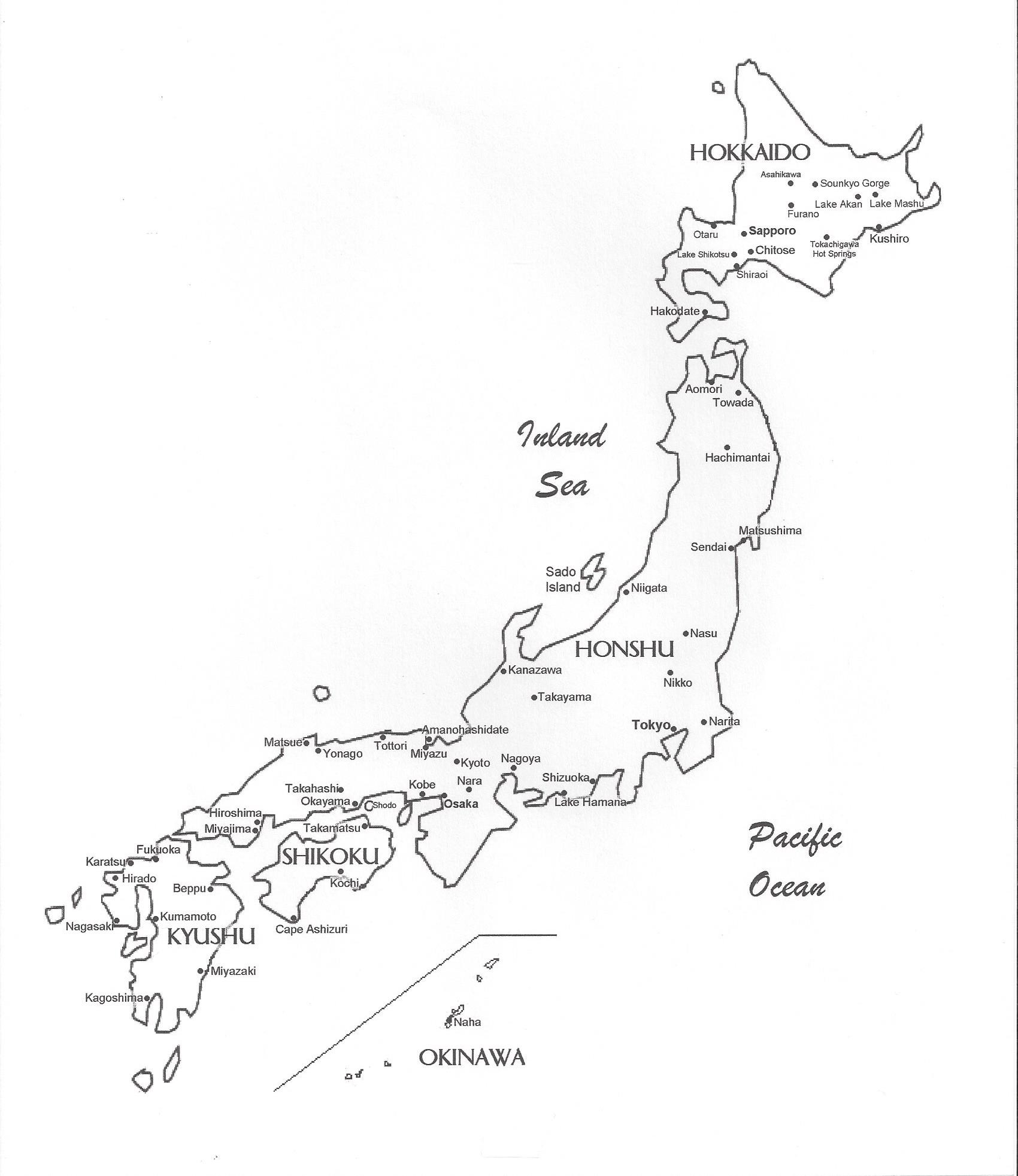 Japan Map Drawing 22 