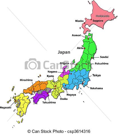 412x470 japan map over white - Japan Map Drawing