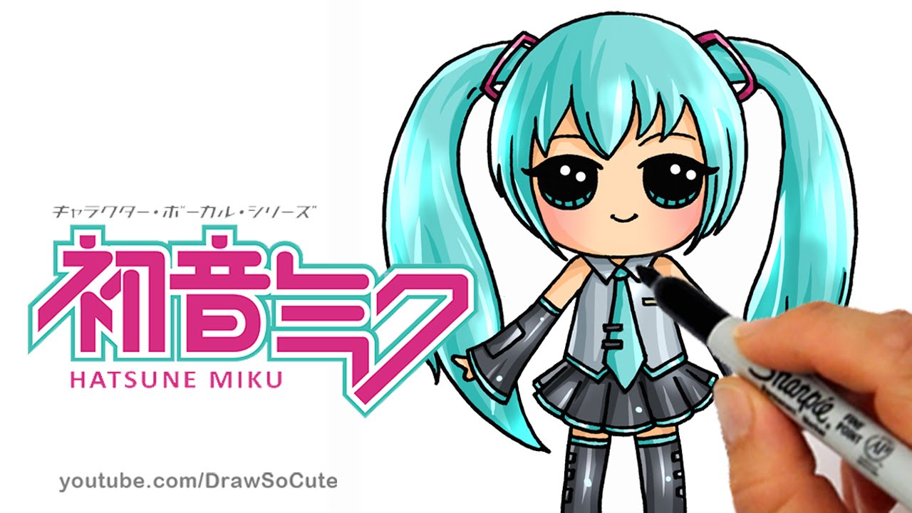 1280x720 How To Draw Hatsune Miku Step - Japanese Anime Drawings