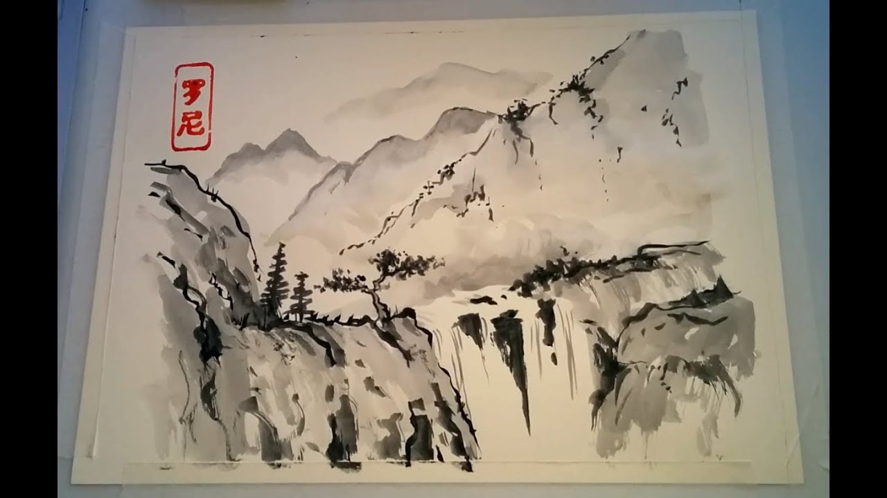 1280x720 Japanese Landscape Painting - Japanese Art Drawings
