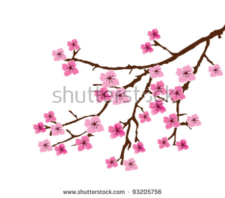 450x397 Drawn Cherry Blossom Basic Free Clip Art Stock Illustrations - Japanese Blossom Drawing